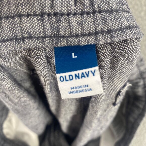 Old Navy Pants Womens Large Navy Linen Blend Pull On Wide Leg Pockets Everyday - Picture 6 of 13
